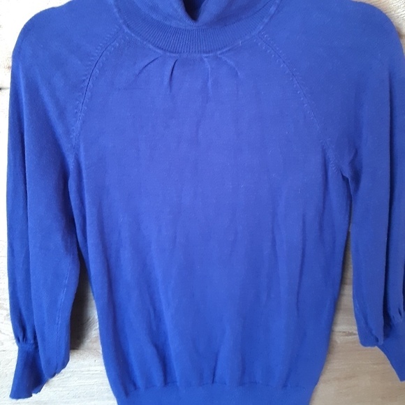 Express Purple Turtleneck with Elbow Bubble Sleeves Size Small - Picture 3 of 3